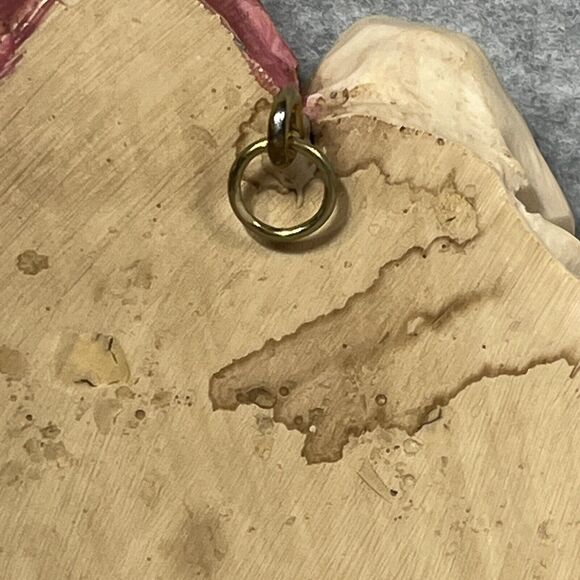 Vtg Holy Family Mary Joseph Jesus Dipinto A Mano Italy Handmade Holy Water Font - Picture 10 of 14